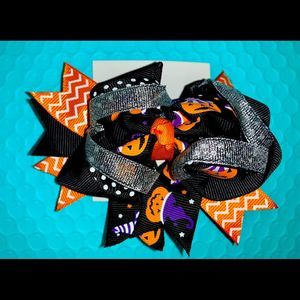 Little girls Halloween hair bows handmade NEW